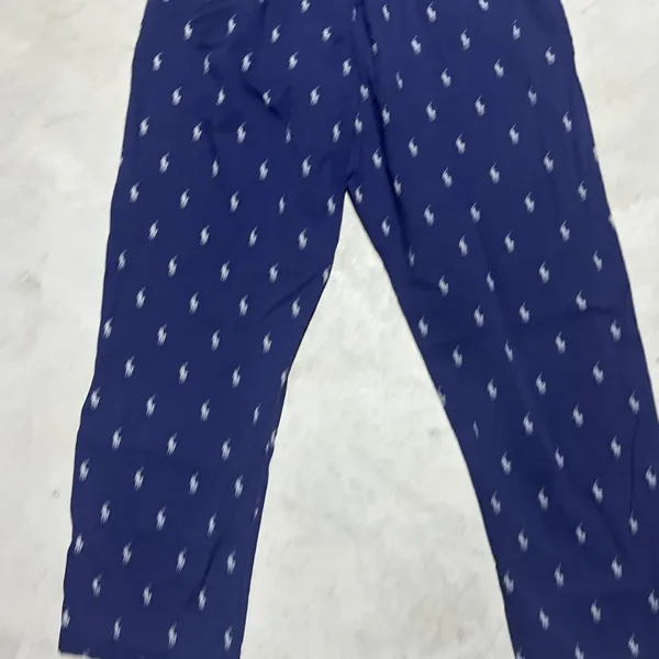 Polo Ralph Lauren AOP Pony Pants Men's SZ Large Blue Pajama Sleep Lounge Pants - Image 8