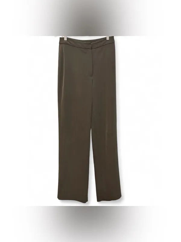 H&M Women’s High-Waisted Wide-Leg Crepe Trousers Size 4 - Image 2