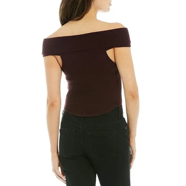Free People | NWT | Medium | This Cutie Ribbed Knit Off-Shoulder Cinched Top - Image 3