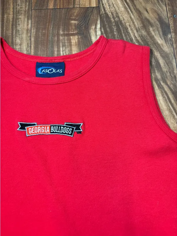 Las Olas Vintage Georgia Bulldogs Tank Top Size Small - Image 3