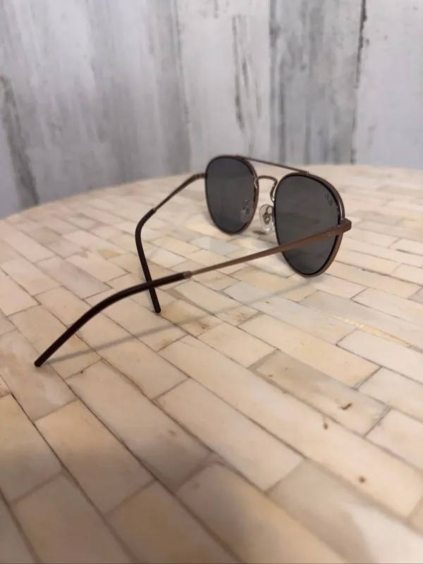 Ray-Ban RB3589 Double Bridge Sunglasses Unisex Bronze Brown Gray 55-18-140 - Image 4
