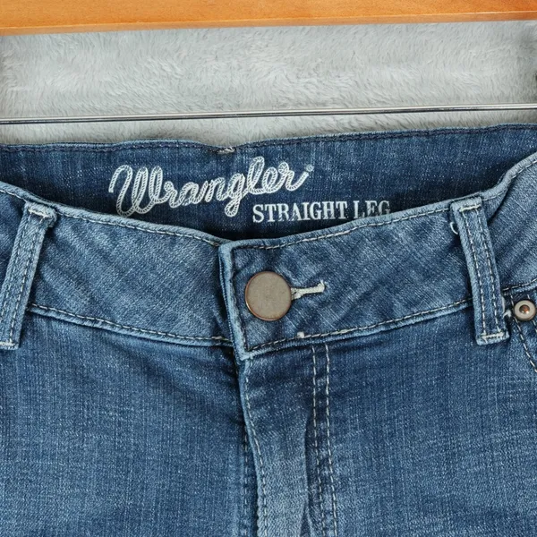 Wrangler Jeans Womens 11/32 Blue Denim Mid RIse‎ Straight Leg Western Stretch - Image 3