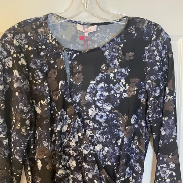 NEW with Tags Parker NWT Bluebonnet Asymmetrical Dress, Size X-Small, MSRP $398 - Image 2