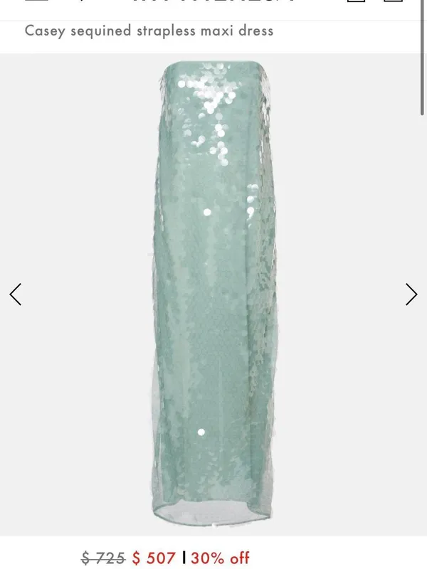 STAUD Casey sequined strapless maxi dress - Image 2