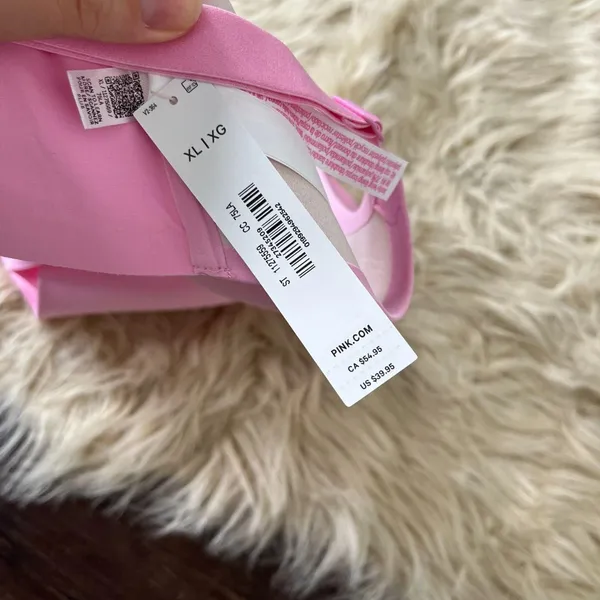 NWT Victoria's Secret PINK Marshmallow Lightly Lined Wireless Comfy Bra Pink XL - Image 6