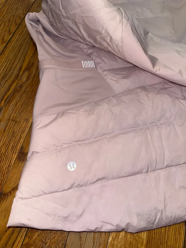 lululemon down for it all porcelain Pink Hooded Quilted Puffer Jacket goose 8 - Image 6