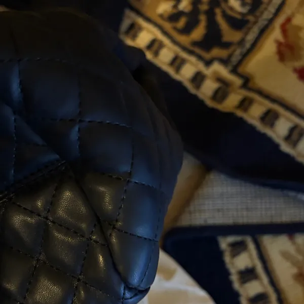 Vera Black Quilted‎ Tote Bag - Image 5
