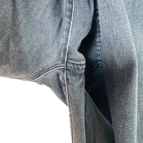 AllSaints Grace Slashed Skinny Jeans Washed Black Distressed‎ Raw Hem W27 L26.5 - Image 9
