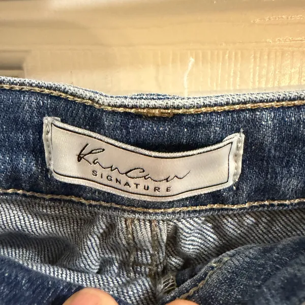 KanCan Distressed Mom Fit Blue Boot Cut Jeans - Image 6