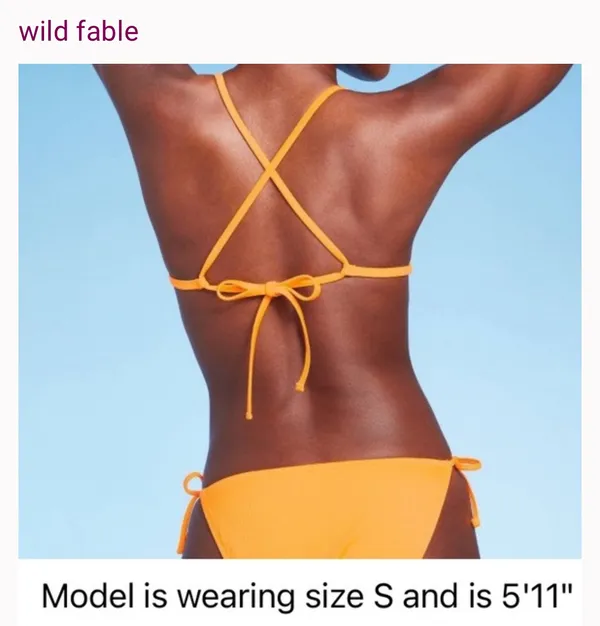 Target Orange Ribbed Bikini Set - Image 4