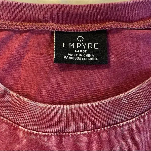 Empyre Zumiez T Shirt | Red Acid Wash Short Sleeve Tee Shirt - Image 9