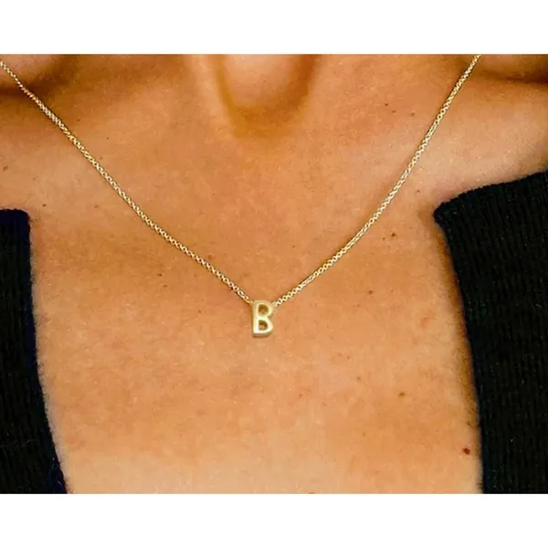 Boutique NEW Women's Letter F Dainty 14k Gold‎ Filled Block Necklace, 16-18” - Image 13
