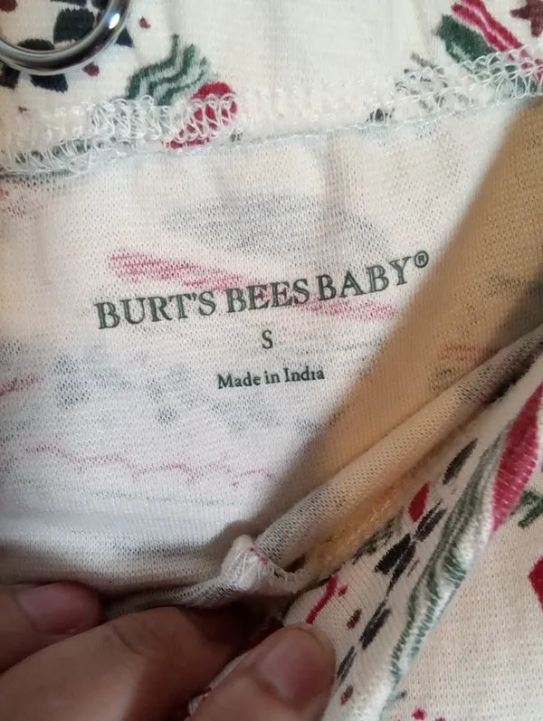 Burt's Bees Baby Womens Set Pajamas All Over Print Mittens Organic Cozy Sz Small - Image 8
