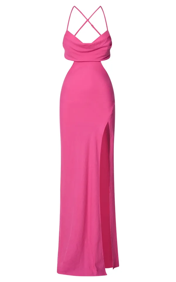 New Showpo Reviena Maxi Dress Cut Out Cowl Neck Dress Size XS - Image 7