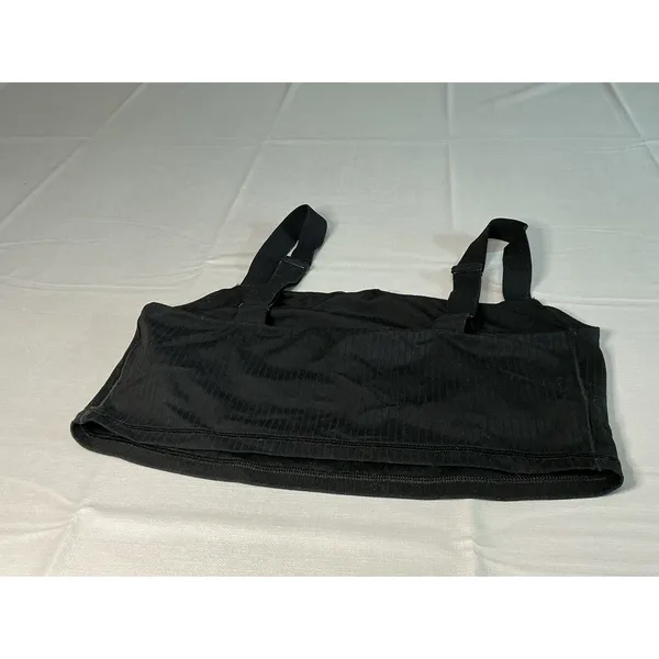 OFFLINE by Aerie Real Me Recharge Sports Bra Black Ribbed Adjustable Straps M - Image 2