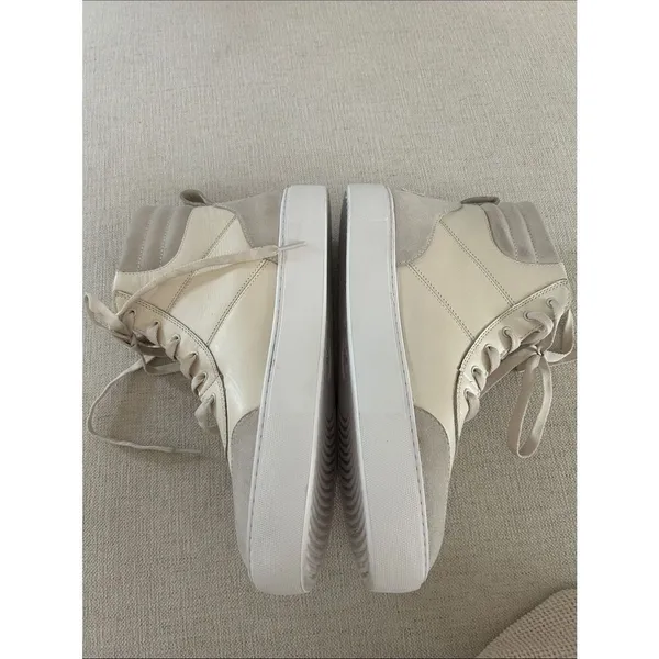 UGG Jasmine Hightop Zilo Sneaker, Cream/Ivory, Size 11, Like new Display pair - Image 3