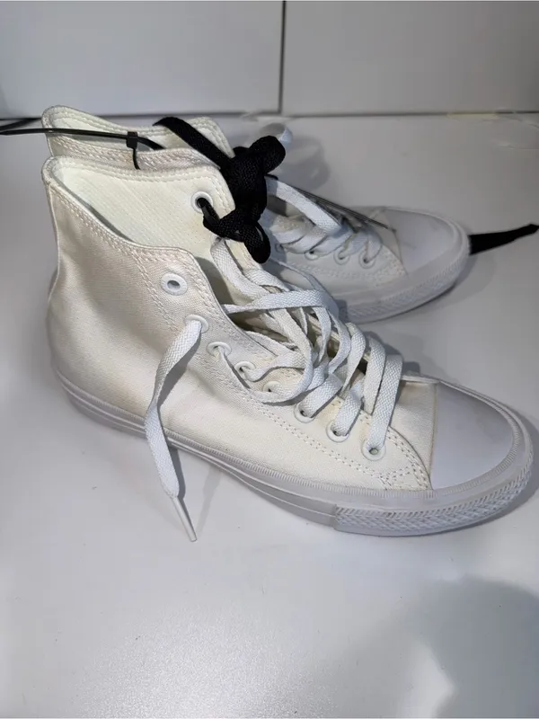 Converse Chuck Taylor All Star II High Top White Sneaker‎ Sz 8.5 K - Image 4