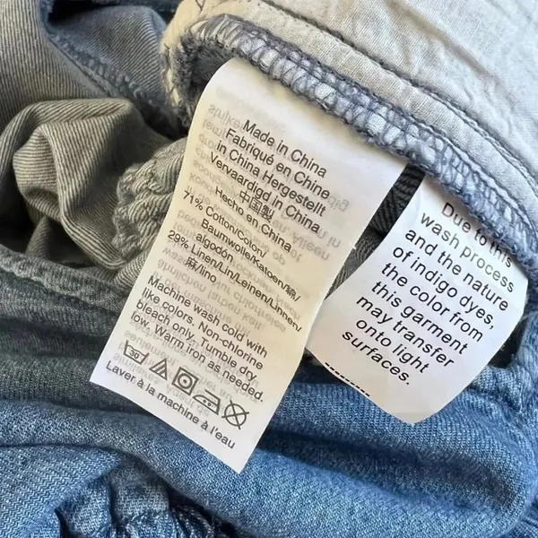 Madewell Women Size 2 Linen Blend Blue Chambray Jumpsuit v6x - Image 5