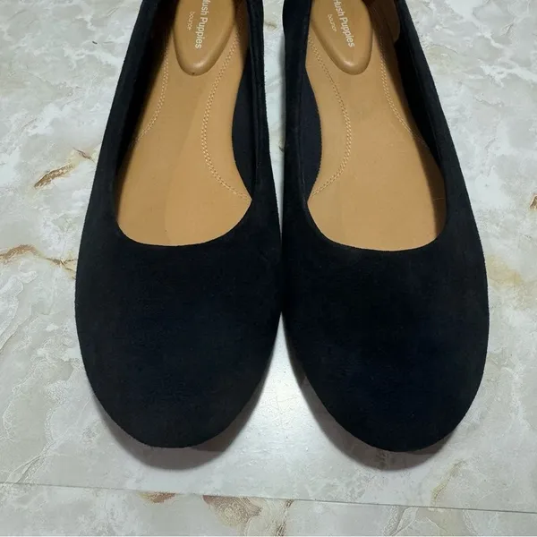 Hush Puppies Bounce Navy Suede Flats Size 10 Workwear Casual Minimalist Comfort‎ - Image 2