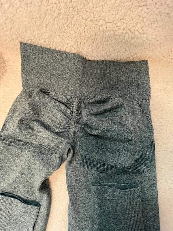 Workout Yoga Athletic Leggings Heather Blue Size - Image 10