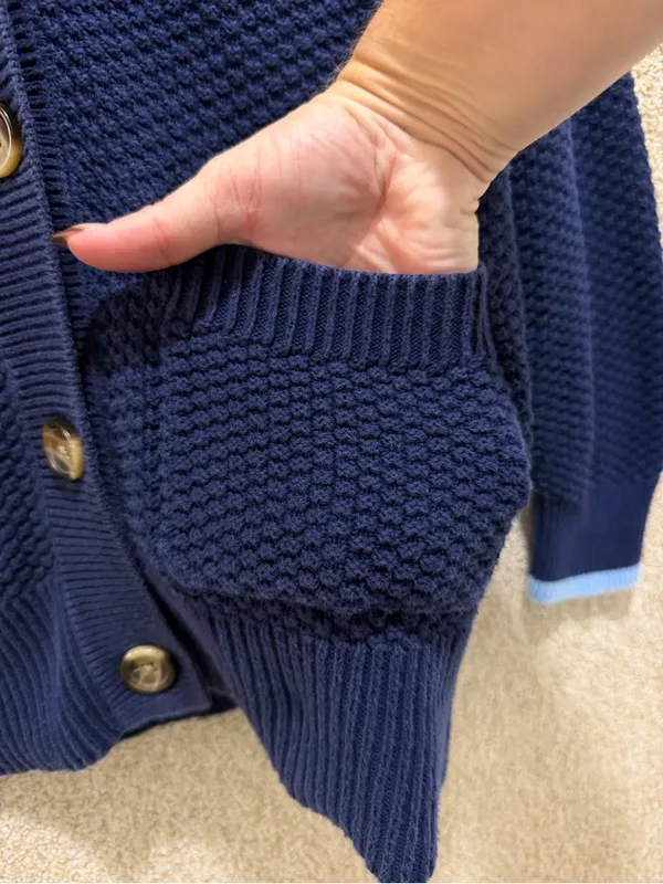 Aerie knit cardigan 100% cotton xs letterman college academia preppy letter A - Image 6