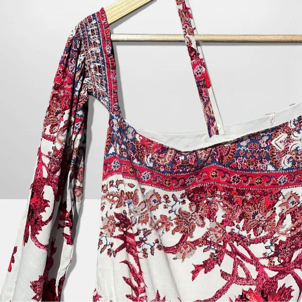 Free People Modern Nomad one-shoulder mini dress featuring a boho floral print - Image 6