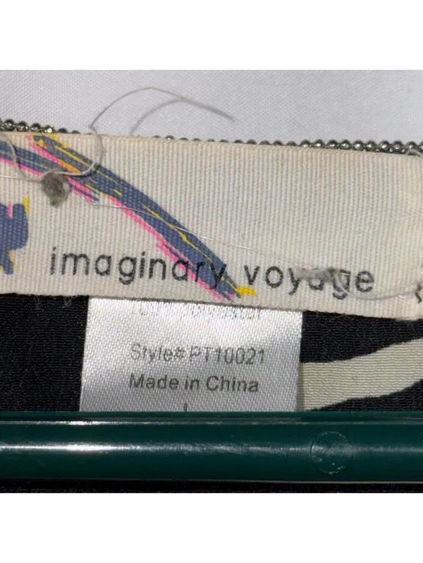 Imaginary Voyage Zebra Stripe Racerback Tank Top Size Large - Image 5