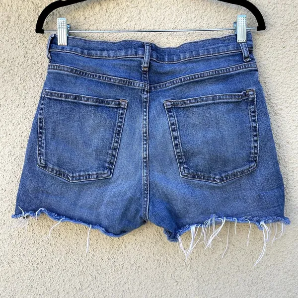 Everlane High Waist Straight Denim Jean Shorts Cutoffs 30 - Image 6