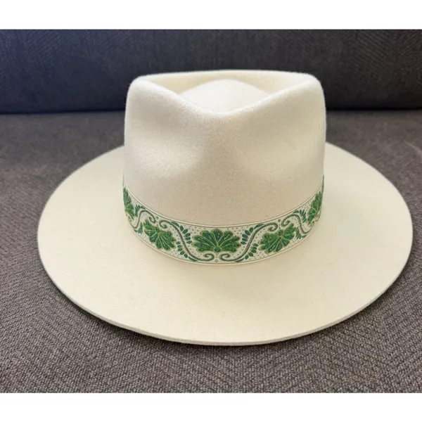 NWT Lack Of Color IVY BEVERLY Australian Wool Hat | Ivory & Green Large - Image 3