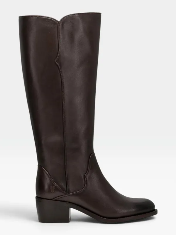 Frye Carson 2 Piping Tall Leather Riding Knee High Boots Size 5.5 New - Image 9