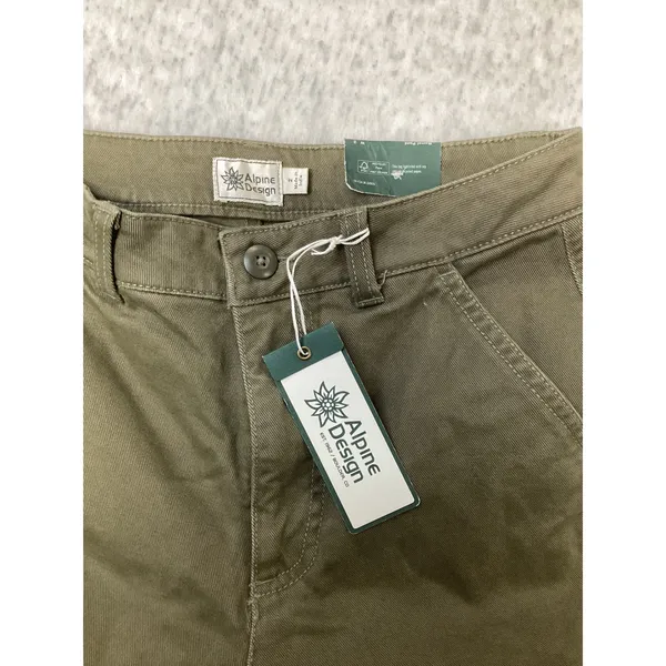 Alpine Design Womens 2 Barrel Pant Vintage Olive Green High Rise Relaxe ADW24905 - Image 2