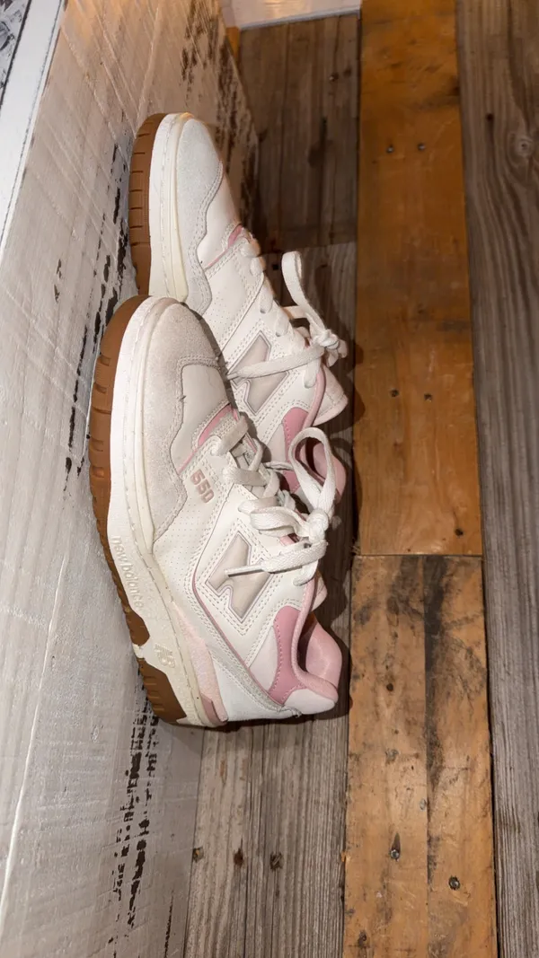 New Balance 550 Sea Salt Pink Granite Ivory Leather Women's Sneakers BBW550HL - Image 3