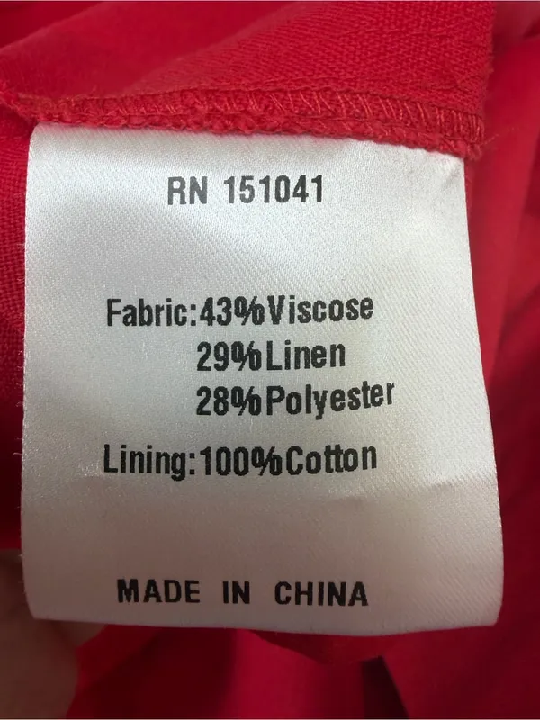 Few Moda Cassia Linen Midi Dress in Red size 8 $173 - Image 8