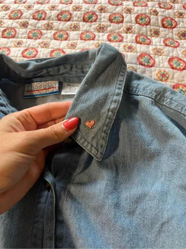 Vintage 90s Snowman Denim Button Down Long Sleeve size XXL - Image 3