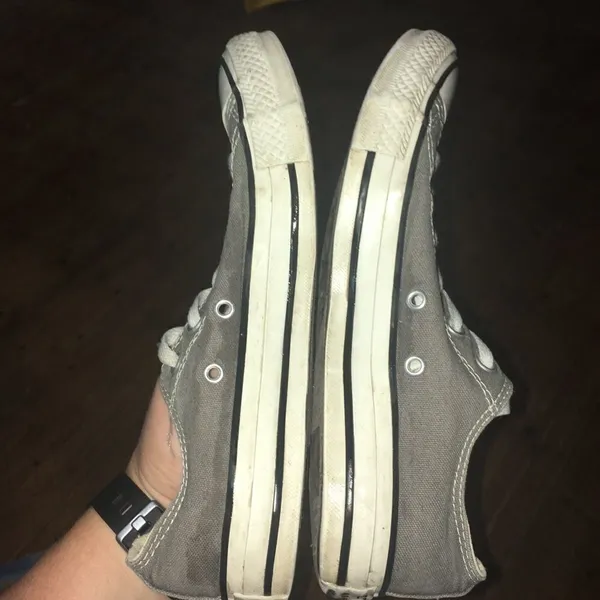 Converse, Chucks gray low top boat shoes - Image 5