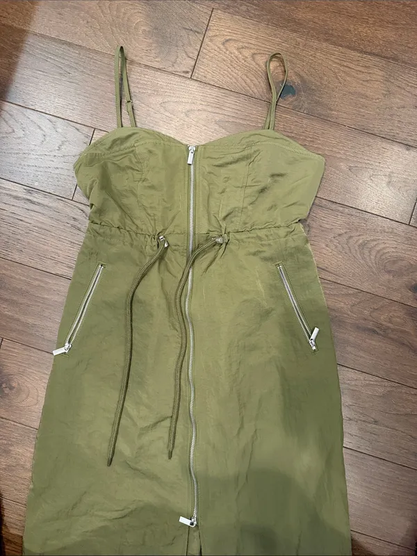 Future Collective Women's Nylon Zip-Front Midi Dress Size Small - C66-011 - Image 3