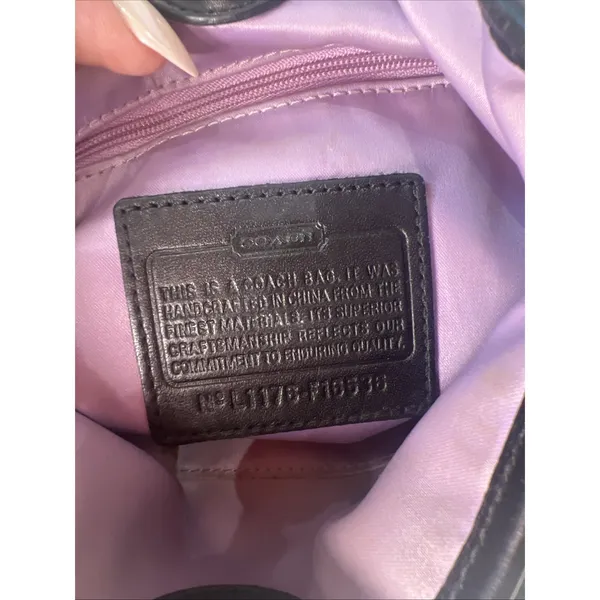 Coach Penelope F15513 Signature Y2K Turnlock Crossbody Shoulder Bag Black - Image 14