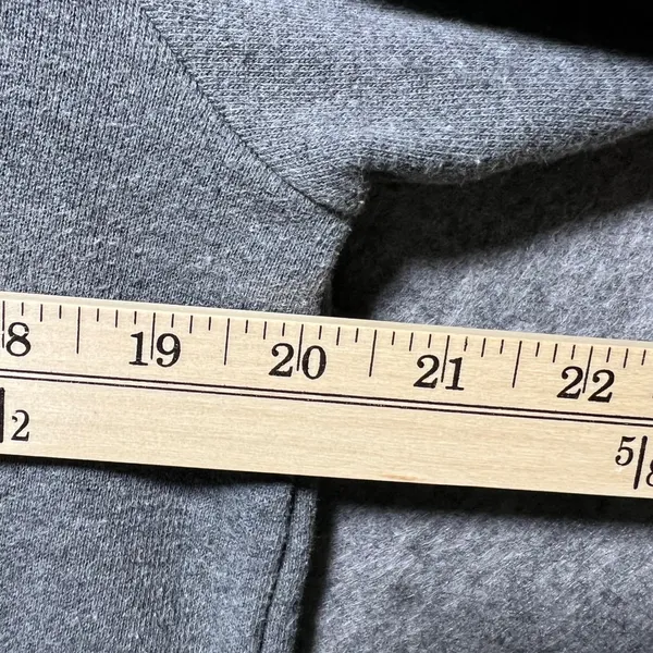 Olsenboye‎ Womens Gray Plaid Trim 3/4 Sleeve Sweatshirt Pockets Large Pullover - Image 6