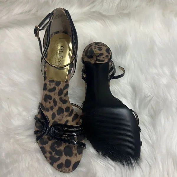 GUESS Leopard Print and Patent Leather‎ Strappy Heels BIN 12 - Image 8