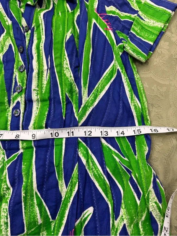 Lilly Pulitzer Blue & Green Asymmetrical Dress size 0 - Image 5