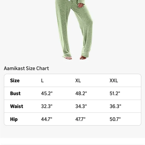 Aamikast Sage Green Women's Pajama top size xl - Image 3