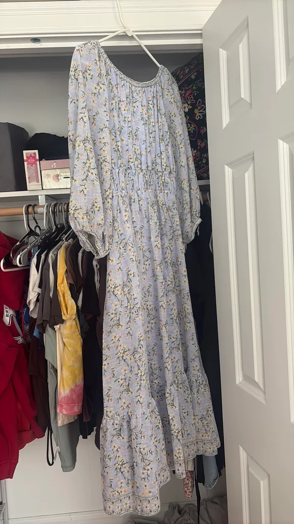 Max Studio Blue Floral Dress - Image 3