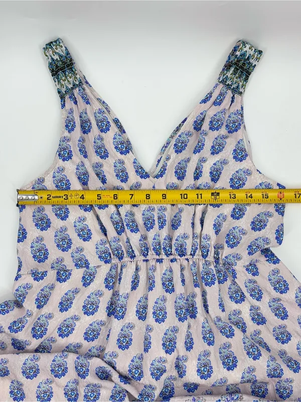 Anthropologie GATHERED MAXI DRESS Tiered Boho Printed Floral Lined Bohemian - Image 7