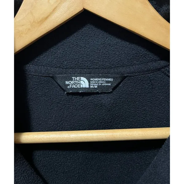 The North Face Women's 1/4 Zip Fleece Sweater Size Medium Black Pullover Warm - Image 3