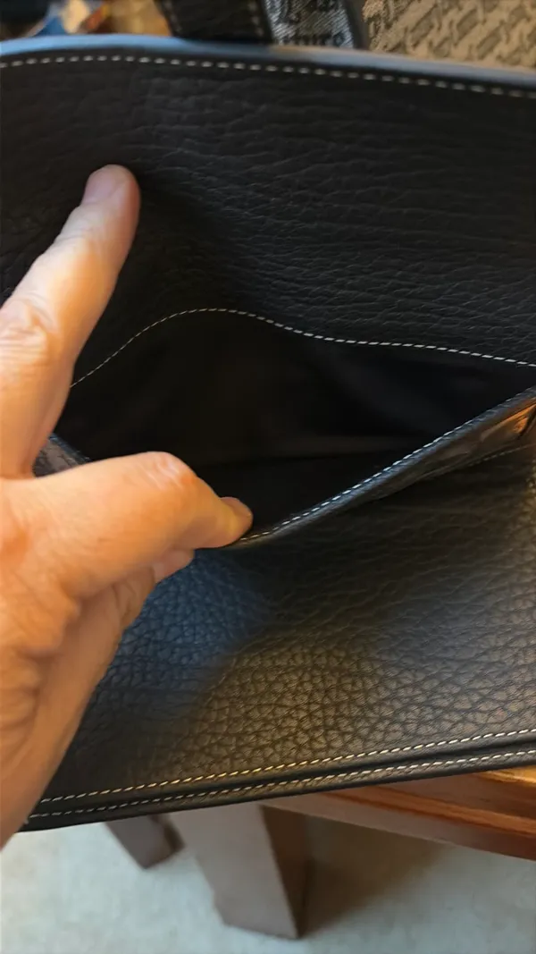 Dooney & Bourke Black Pebbled Leather Snap Wallet - Image 3