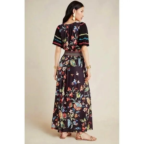 NWT!! Anthropologie ALDOMARTINS Catalonia Floral Paisley Maxi Dress Medium‎ - Image 7