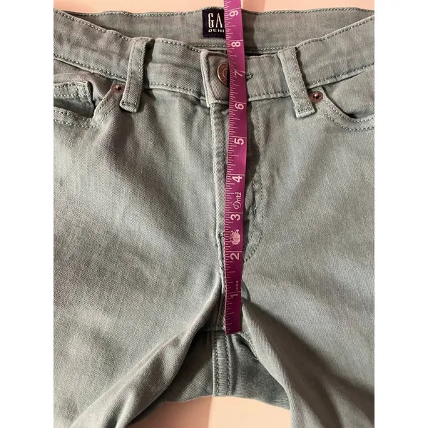 GAP Women's Teal Low Rise Skinny Jeans Size 24 - Image 6