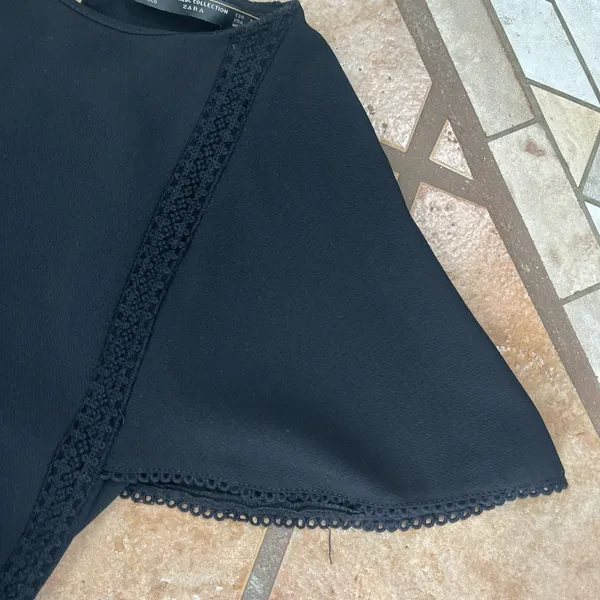 Zara Elegant Black Mini Dress - Image 2