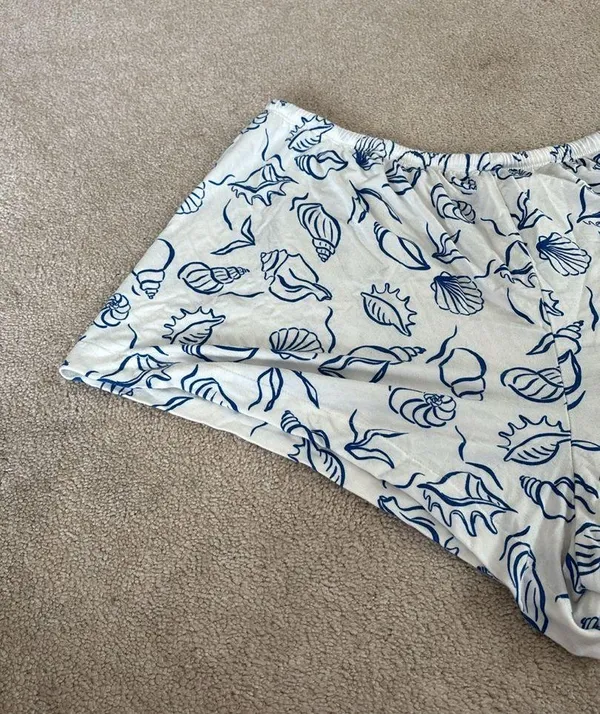 NWOT Auden Pajama Shorts White Size L - Image 10