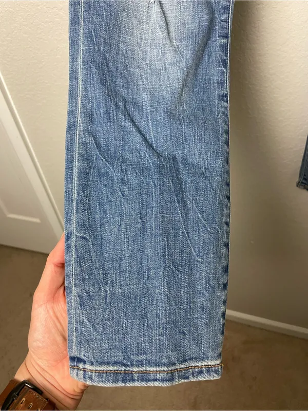 Abercrombie & Fitch High-Rise Super Skinny Ankle Jeans in Blue Wash Size 12L - Image 9